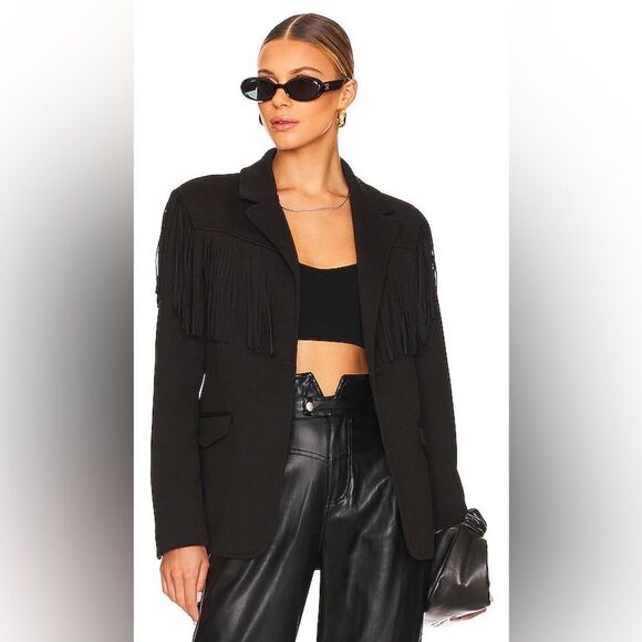Fringe Shoulder Jacket in Show Stopper BLANKNYC Size XS (flaw) - Picture 3 of 8